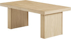 Tribesigns 63 Inches Farmhouse Dining Table for 6, Modern Kitchen Table with Fluted Line for Dining Room, Living Room, Natural