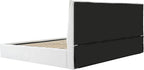 Christopher Knight Home Jamaiya Boucle Upholstered Queen Size Bed Frame with Headboard, Modern Queen Bed Frame and Headboard, Wooden Slats Support, Easy Assembly, No Box Spring Needed, White