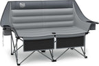 Timber Ridge 600 lbs Double Camping Chair, Ultra-Wide Heavy Duty Outdoor Folding Camp Couch, Loveseat Camping Chairs Perfect for Campsites, Patio/Lawn, Soccer Games or Other Youth Sports, Supports