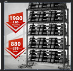 REIBII 76''H Wire Shelving Loads 1980LBS with 25mm Pipe Diameter,Storage Shelves with Wheels Metal Shelves for Storage, 5 Tier Adjustable Garage Shelving Heavy Duty Storage Rack,76''HX36''WX16''D