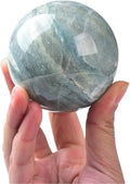 JIC Gem Natural Healing Crystal Sphere Ball Trolleite Crystal Decorative Ball Chakra Meditation Fengshui (60-70mm)