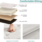 BRIAN & DANY 43 Inches Folding Storage Ottoman Bench, Ottoman with Storage Bench for Bedroom, Living Room, Entryway, with Legs, White