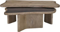 Oak Nesting Cocktail Table with Solid Wood and MDF Construction | Two-piece nesting design for flexible layout options