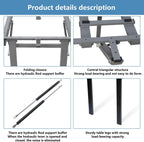 AIZYR in-Cabinet Wall-Mounted Folding Table, Wall-Mounted Folding Table Bracket Invisible Dining Desk Hidden Support Frame for Office Kitchen Study Bedroom