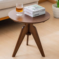 Maydear Bamboo Round Side Table Small Accent Table or Coffee Table for Living Room, Bedroom, or Office, Easy Assembly, 3-Leg Design