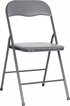 Flash Furniture Madison 5-Piece Folding Card Table and Chair Set, Gray | Portable, Indoor/Outdoor, Event Table and Chairs