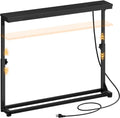 HOOBRO Narrow Console Table with Charging Station, Adjustable Height Sofa Table (25''-32.9''), Slim Behind Couch Table for Small Spaces, Entryway, Living Room, 39.4" Black BB95UXG01