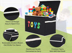 YOLOXO 2 Pack Toy Box Chest, Collapsible Sturdy Storage Bins with Lids, Extra Large Kids Toy Storage Organizer Boxes Bins Baskets