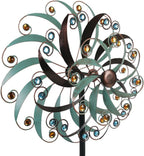 Stargarden Large Metal Wind Spinners for Outdoor, Metal Yard Art Wind Sculptures & Spinners for Yard and Garden Decorations (20x80 Inches)