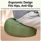 Inflatable Stool Camping Seat Foldable Sofa Leg Pads Cushion for Outdoor Hiking Travel Home Office Use Lightweight Durable Portable Navy