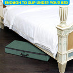 Wrapping Paper Storage Container | Under Bed Gift Wrap Organizer for 30 Inch Rolls | 31”x13.5”x4.5” | 600D Oxford Material | Box Holder with Pockets for Ribbon, Bows, and Accessories (Green)