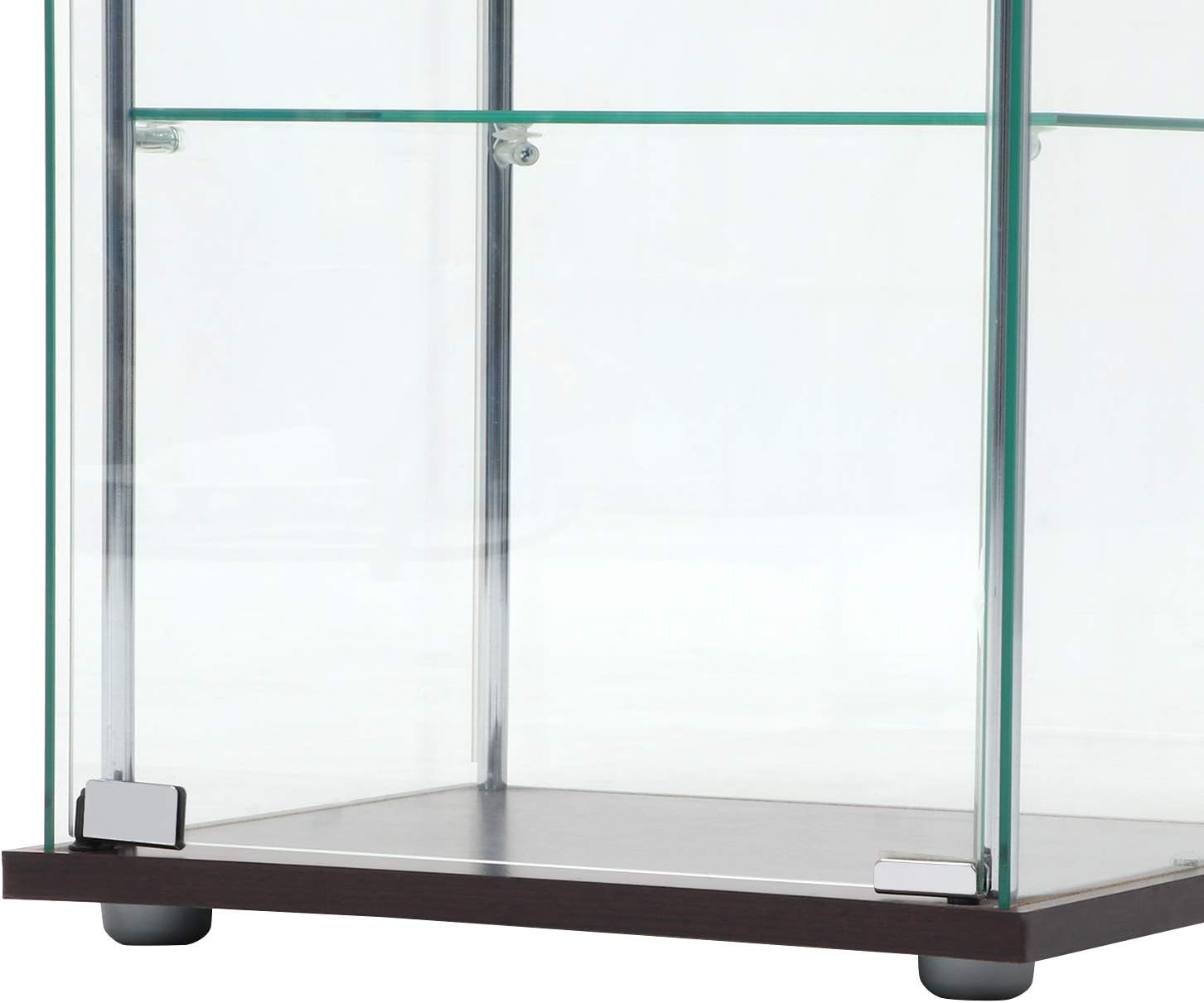 Fuji Boeki 96049 Collection Case, Figure Case, 3 Tiers, Width 16.7 x Depth 14.4 x Height 33.9 inches (42.5 x 36.5 x 86 cm), Brown, Tempered Glass, Full Glass,