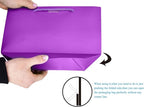 HUAPRINT Gift Bags with Handles,7.48×3.54×7.9 inches,Party Favor Bags with Bow Ribbon,12Pcs Purple Paper Bags for Birthday Wedding Bridesmaid Present Celebration Holiday