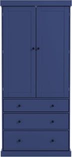JIJIWANG 77inch Farmhouse Kitchen Pantry Storage Cabinet with Adjustable Shelves and Storage Cabinet,Versatile Cupboard with Door Shelves and Drawers,for Kitchen,Dining Room,Blue