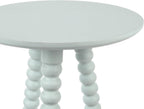 Silverwood Allison Compact Round Accent Table with Turned Legs, Ice Blue, 14" x 14" x 23"