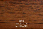 Rustic Red Door Co. Wooden Storage Bench for Entryway with Lid, Mission Style, Solid Oak Wood with Slats and Anti-Slam Hinges, 36'', Michaels Stain