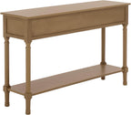 SAFAVIEH Home Collection - Peyton Desert Brown Console Table with 3 Drawers and 1 Shelf, Farmhouse Accent Entryway Table (CNS5705G)