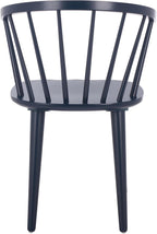 SAFAVIEH Furniture - Blanchard Side Chair Set of 2 - Navy - Solid Wood - Farmhouse Spindle - Ideal for Dining Room, Kitchen, Living Room, 18" Seat Height (AMH8512Q-SET2)