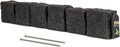 Beuta Landscape Edging | Garden Edging Border | Faux Stone Blocks for Lawn Edging, Flower Beds & Yard Edging – 1 Pack | Each Section Has 6 Blocks 48" L x 4" W x 6.5" H | 2 Spikes | Charcoal