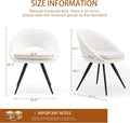 Modern Dining Chairs Set of 2 Upholstered Kitchen Chairs Dining Room Chairs Comfortable Side Accent Chairs with Curved Back for Kitchen Living Room Restaurant (White,2)