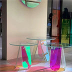 Acrylic End Table, Colorful Coffee Table, Modern Nightstand for Living Room, Bedroom