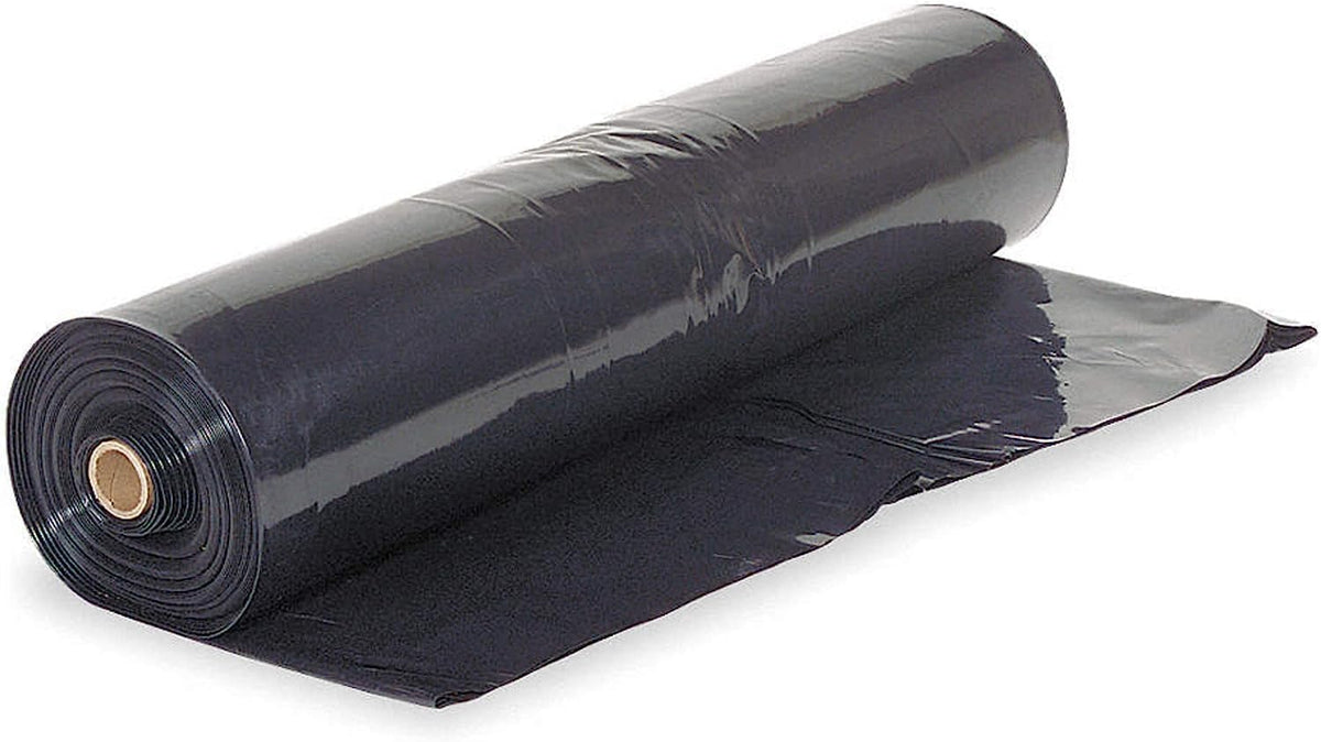 Farm Plastic Supply - Crawl Space Vapor Barrier - 10 Mil - Black Vapor Barrier, Thick Plastic Sheeting, Heavy Duty Polyethylene Film, Drop Cloth Covering for Crawlspace, Basement (20' x 100')