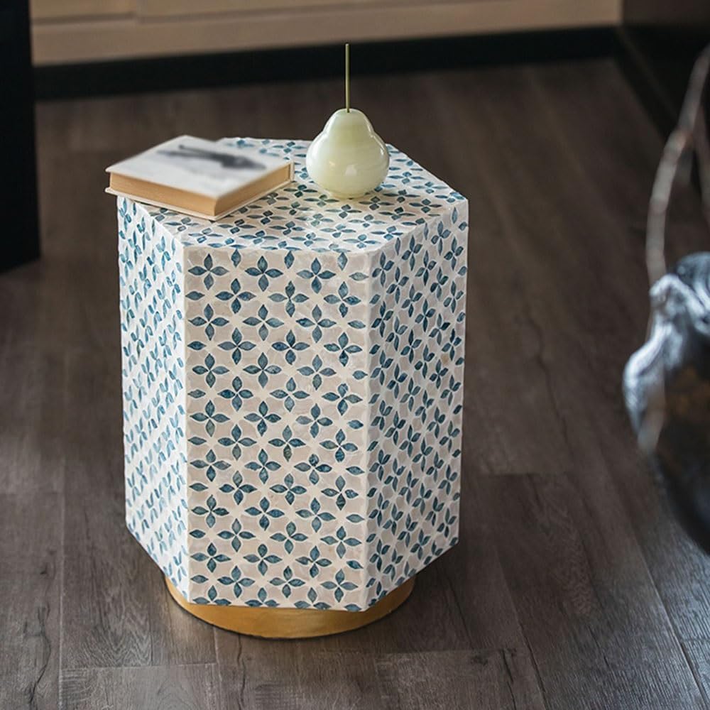 Mobile Side Table Handmade Shell Shaped Table Living Room Sofa Side Dining Coffee Balcony Decor Home Accent