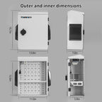 Outdoor Electrical Box with Thermostat and Fan, Cold-Rolled Steel Plate, Aluminum Alloy Back Beam, One-Piece Ventilation Design, IP65 Waterproof, Wall/Pole Mounted. (15.7" x 11.8" x 5.9")