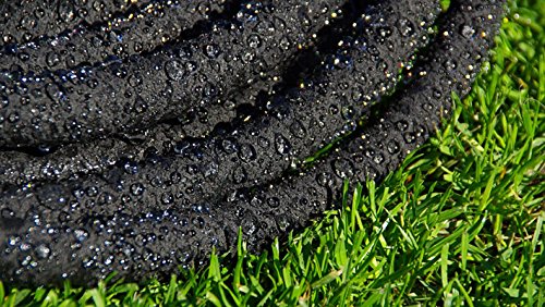 Rocky Mountain Goods Soaker Hose - Heavy duty rubber - Saves 70% water - End cap included for additional hose connect - Great for gardens/flower beds - Reinforced fittings (50-Feet by 5/8-Inch)