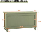 Scurrty Antique Style Storage Bench for End of Bed,Heavy Duty Long Ottoman Bench, Lift Top Storage Chest, Bench for Bedroom, Living Room Entryway (Green)