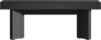 Tribesigns Farmhouse Wooden Dining Bench, 47" Indoor Entryway Bench with Sturdy Frame for Dining Room, Livingroom, Hallway, End of Bed (Black)