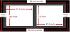 Creative Picture Frames [14x30bk-b Black Horizontal Double Diploma Frame with 2 opening Black Mat, Holds 2-10x12-inch Documents with Wall Hanger