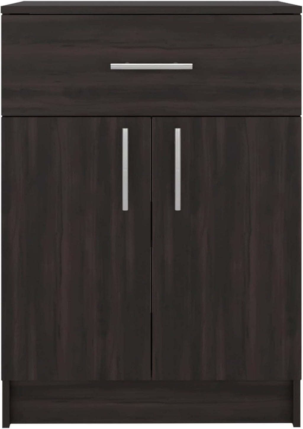DEPOT E-SHOP 24" Barbados Pantry Cabinet 33" H with Top Drawer, Double Doors and Interior Shelves, Dark Walnut – Tall Kitchen Storage & Pantry Organization