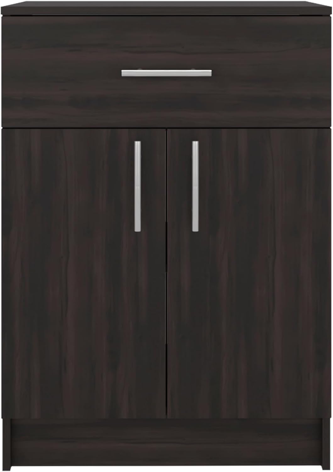 DEPOT E-SHOP 24" Barbados Pantry Cabinet 33" H with Top Drawer, Double Doors and Interior Shelves, Dark Walnut – Tall Kitchen Storage & Pantry Organization