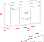 2-Drawer Sideboard Dark Walnut,Large Capacity Dining Cabinet,for Kitchen