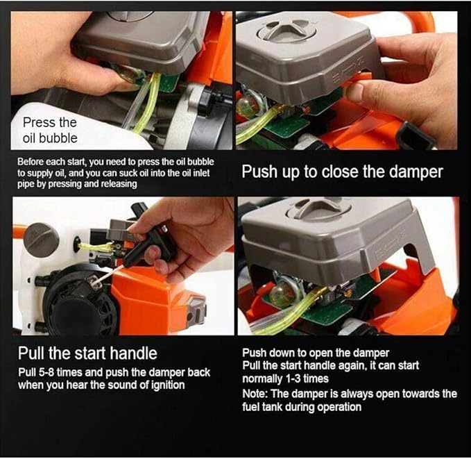 62cc Post Hole Digger 2-Stroke Petrol Gas Powered Earth Digger with 3 Extension Rods（8" 12" & 20"） + 4 Auger Drill Bits (4" 6" 8" & 12") for Farm Garden Plant
