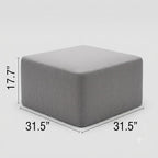 Daneey Outdoor Sectional Sofa Ottoman, Dark Gray | 1 Pillow Included