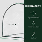 Outsunny 7' x 3' x 2.5' Mini Greenhouse, Portable Tunnel Green House with Roll-Up Zippered Door, UV Waterproof Cover, Steel Frame, Clear