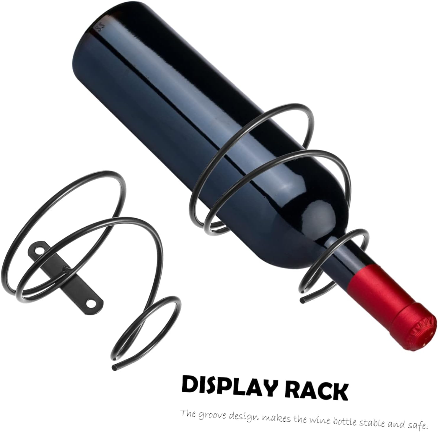 Cabilock 3pcs Elegant Spiral Wine Bottle Display Stand Red Wine Rack for Wall Rack Holder