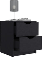 2 Drawers Nightstand, End Table, Side Table Pull Out System,for Small Spaces