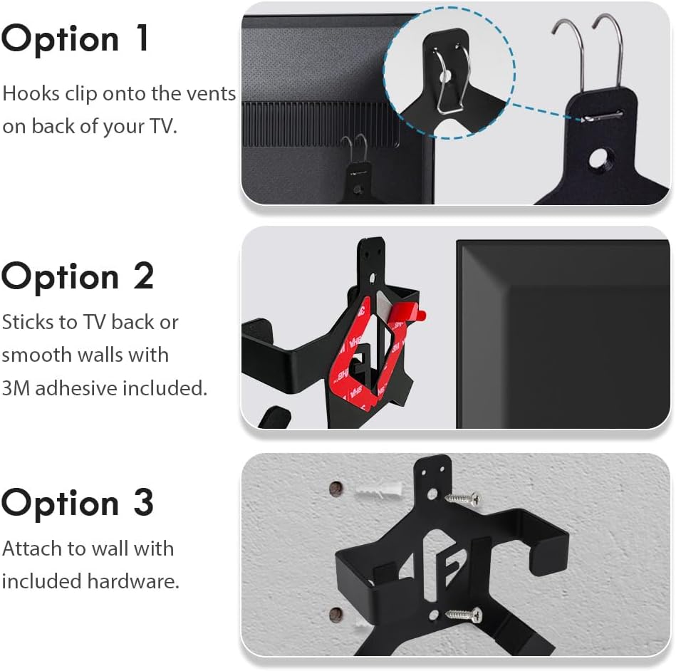 IFCASE Wall/Under Desk/Back of TV Mount Compatible with All Apple TV Generations (Including All 4K Models)