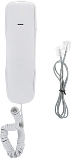 Upgrade A061 White Table Wall Mounting Extension Telephone Corded Phone Desk Phone with One Key Re Dial Save Space for Home Business