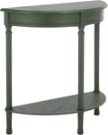SAFAVIEH Furniture - Tinsley Half-Round Console Table - Dusty Green - Solid Wood - Farmhouse Demilune Design - Ideal for Entryway, Hallway, Living Room, 28" W x 11.75" D x 28" H (CNS5723G)