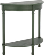 SAFAVIEH Furniture - Tinsley Half-Round Console Table - Dusty Green - Solid Wood - Farmhouse Demilune Design - Ideal for Entryway, Hallway, Living Room, 28" W x 11.75" D x 28" H (CNS5723G)