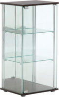 Fuji Boeki 96048 Collection Case, Figure Case, 3 Tiers, Width 16.7 x Depth 14.4 x Height 33.9 inches (42.5 x 36.5 x 86 cm), Brown, Tempered Glass, Rear Mirror,