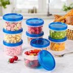 16 oz Freezer Storage Containers with Twist Top Lids, 10 Pack Reusable Meal Prep Containers Plastic Stackable Leakproof Food Storage Containers for Sauce Salad Leftover Oats