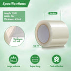 DGSL Greenhouse Repair Tapes, 3" x115' Greenhouses Cover Plastic Sheeting Tape, 6.3 mil Thickness Clear Greenhouse Plastic Tape for Seaming and Sealing