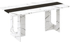 St.Mandyu 71 Inch Rectangle Dining Table for 4-8 People, Long Kitchen Dinner Table with Waterproof Tabletop and Adjustable Leg for Kitchen, Dining Room, White