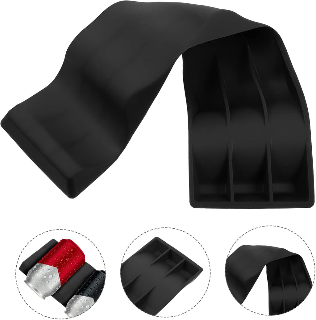 Black Silicone Wine Holder Foldable Bottle Stacking Mat for Sealed Bottles | Pyramid Shape, Format, Anti Slip Pads, Portable Design for Bar Display and Storage