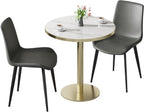 Round Modern Dinning 31.5 inches Bistro Table Tulip with Faux Marble top,Easy Assemble,Sturdy Metal Frame Diameter